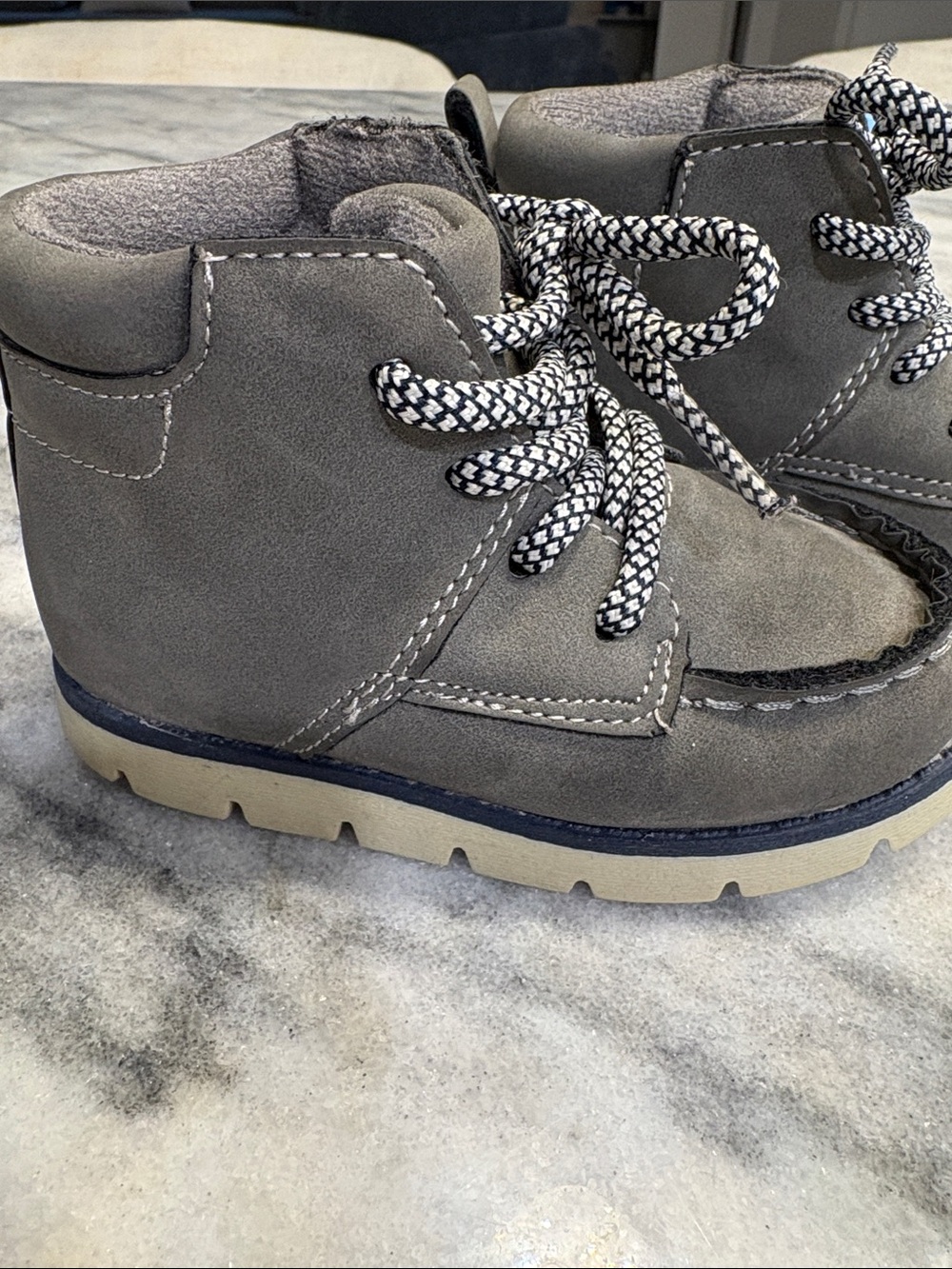 OshKosh B'gosh Gray Suede Lace-Up Kids Boots
